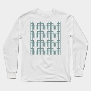 Blue geometric abstract art Long Sleeve T-Shirt